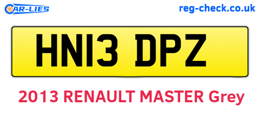 HN13DPZ are the vehicle registration plates.
