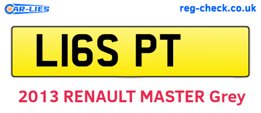 L16SPT are the vehicle registration plates.