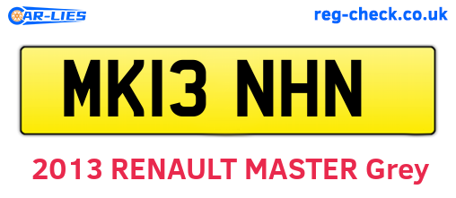 MK13NHN are the vehicle registration plates.