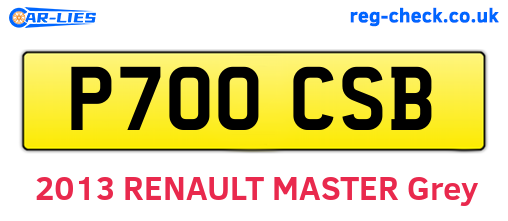 P700CSB are the vehicle registration plates.