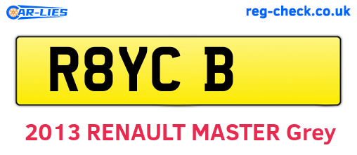 R8YCB are the vehicle registration plates.