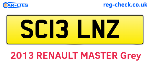 SC13LNZ are the vehicle registration plates.