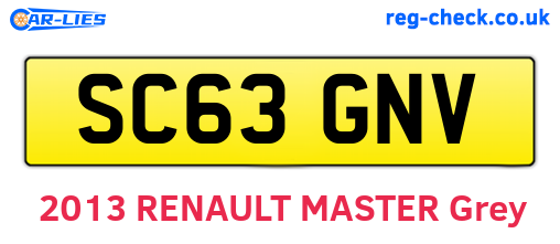 SC63GNV are the vehicle registration plates.