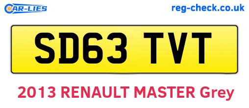 SD63TVT are the vehicle registration plates.