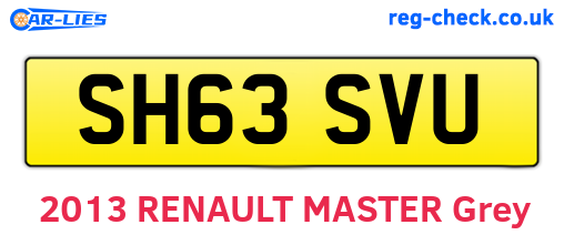 SH63SVU are the vehicle registration plates.