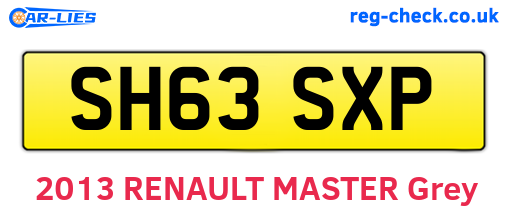 SH63SXP are the vehicle registration plates.