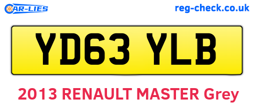 YD63YLB are the vehicle registration plates.