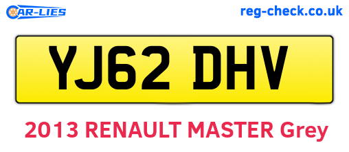 YJ62DHV are the vehicle registration plates.