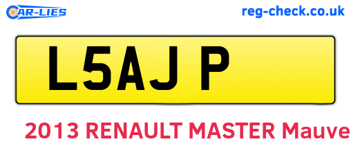 L5AJP are the vehicle registration plates.