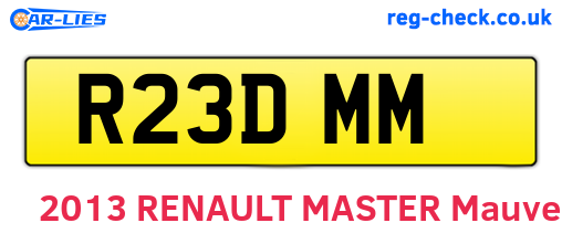 R23DMM are the vehicle registration plates.