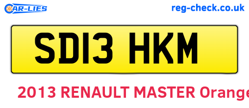 SD13HKM are the vehicle registration plates.