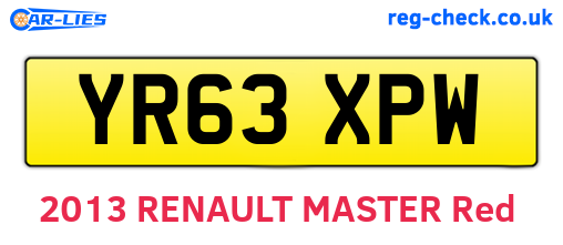 YR63XPW are the vehicle registration plates.