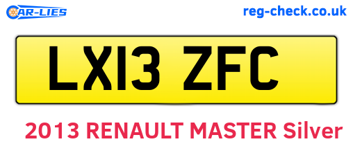 LX13ZFC are the vehicle registration plates.