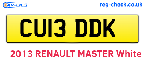 CU13DDK are the vehicle registration plates.