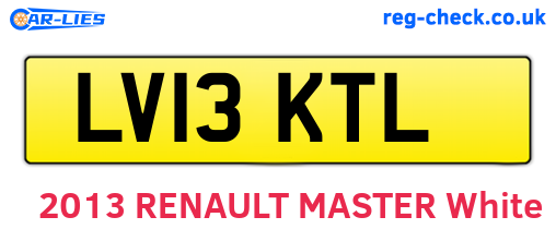 LV13KTL are the vehicle registration plates.