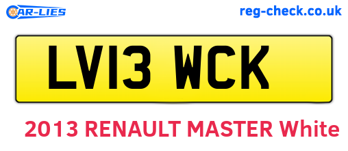 LV13WCK are the vehicle registration plates.