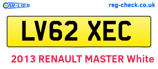 LV62XEC are the vehicle registration plates.