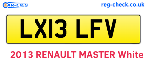 LX13LFV are the vehicle registration plates.
