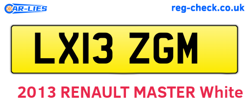 LX13ZGM are the vehicle registration plates.