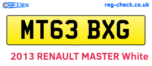 MT63BXG are the vehicle registration plates.