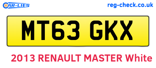 MT63GKX are the vehicle registration plates.