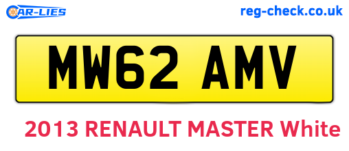 MW62AMV are the vehicle registration plates.