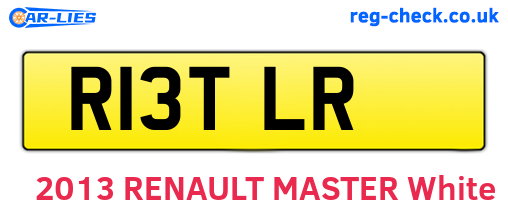 R13TLR are the vehicle registration plates.