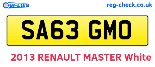 SA63GMO are the vehicle registration plates.