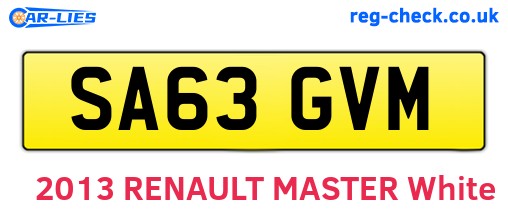 SA63GVM are the vehicle registration plates.