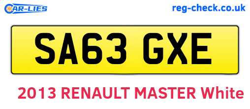SA63GXE are the vehicle registration plates.