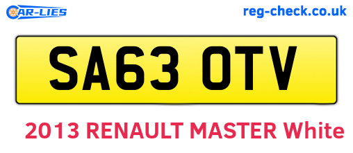 SA63OTV are the vehicle registration plates.