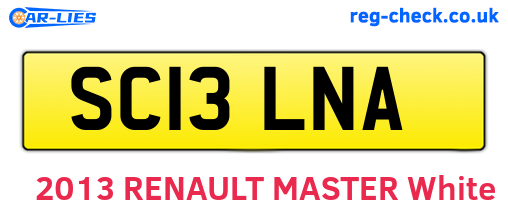 SC13LNA are the vehicle registration plates.