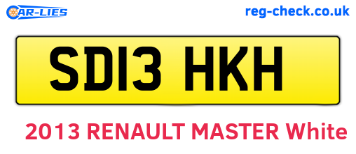 SD13HKH are the vehicle registration plates.