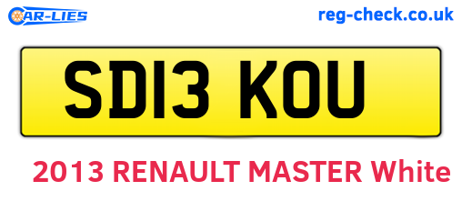 SD13KOU are the vehicle registration plates.