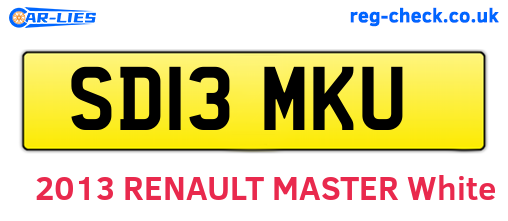 SD13MKU are the vehicle registration plates.