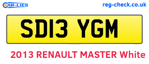 SD13YGM are the vehicle registration plates.