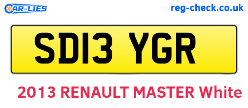 SD13YGR are the vehicle registration plates.