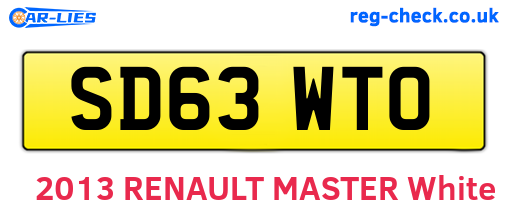 SD63WTO are the vehicle registration plates.