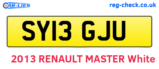 SY13GJU are the vehicle registration plates.