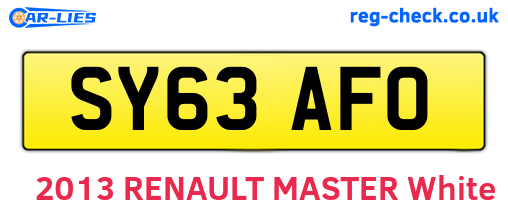 SY63AFO are the vehicle registration plates.