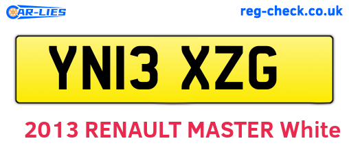 YN13XZG are the vehicle registration plates.