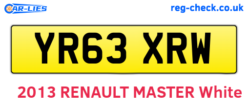 YR63XRW are the vehicle registration plates.