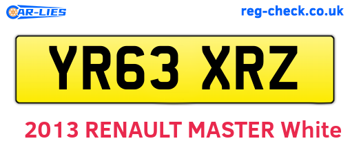 YR63XRZ are the vehicle registration plates.