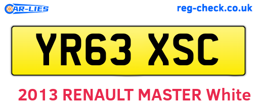 YR63XSC are the vehicle registration plates.