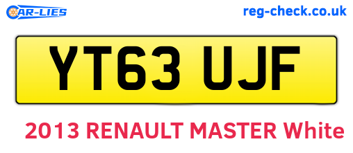 YT63UJF are the vehicle registration plates.