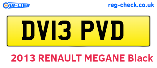DV13PVD are the vehicle registration plates.