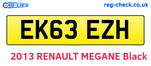 EK63EZH are the vehicle registration plates.