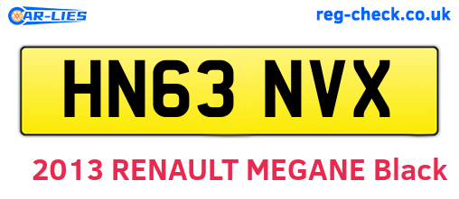 HN63NVX are the vehicle registration plates.