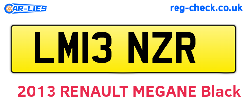 LM13NZR are the vehicle registration plates.