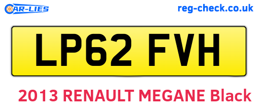 LP62FVH are the vehicle registration plates.